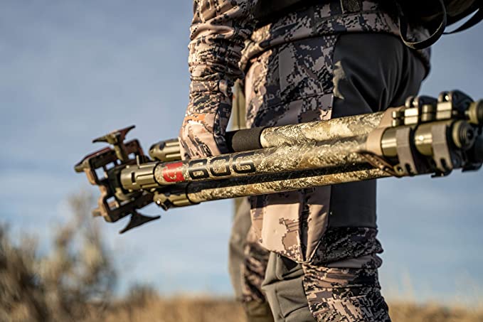 BOG DeathGrip Realtree Excape Camo Tripod with Durable Aluminum Frame, Lightweight, Stable Design, Bubble Level, Adjustable Legs, and Hands-Free Operation for Hunting, Shooting, and Outdoors